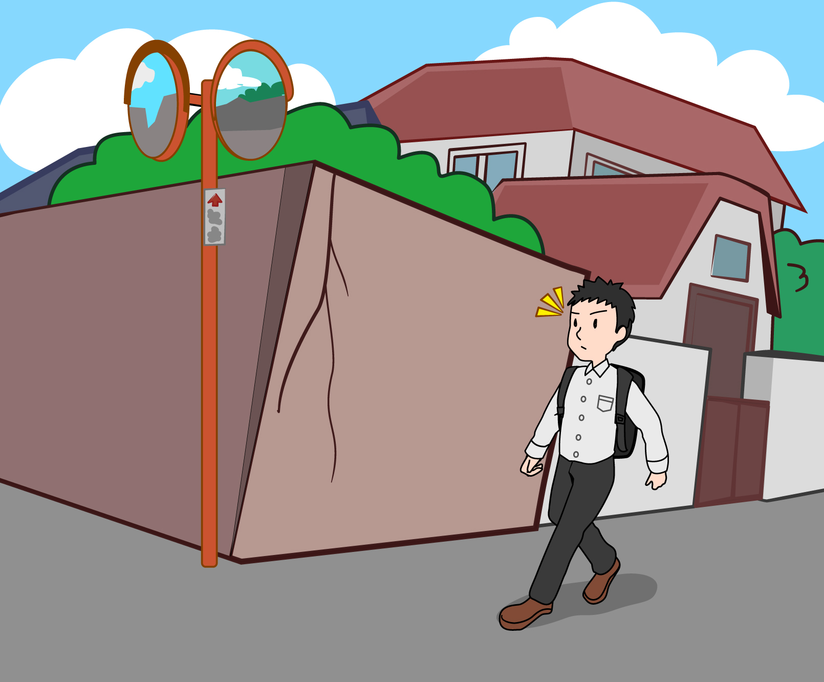 リフォーム相談事例：①自宅の塀が傾いてしまって撤去したい