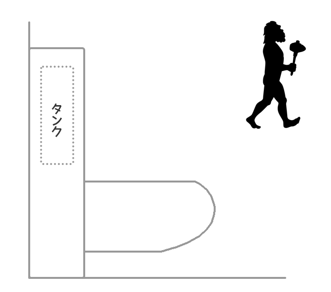 浮いてるトイレ